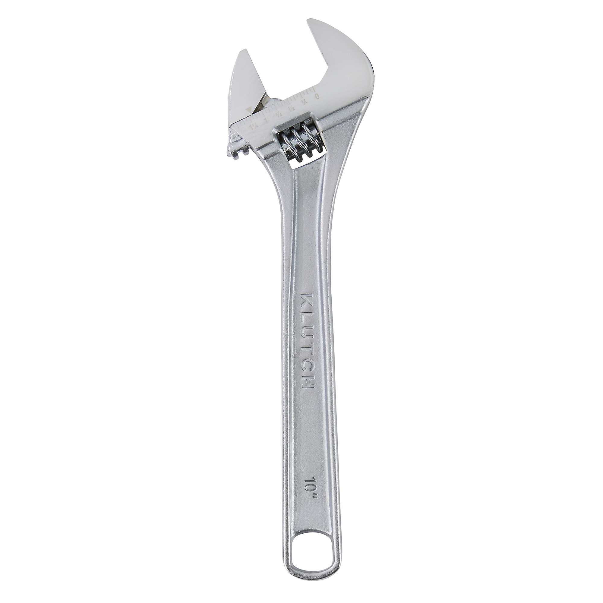 Klutch Adjustable Wrench, 10in., Chrome Plated
